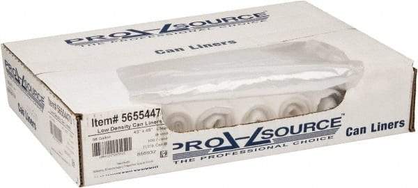 PRO-SOURCE - 0.8 mil Thick, Household/Office Trash Bags - 43" Wide x 48" High, Clear - Apex Tool & Supply