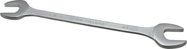 Proto - 13/16" x 7/8" Standard Extra Thin Open End Wrench - 10" OAL, Double End, Satin Finish, 15° Head Angle - Apex Tool & Supply