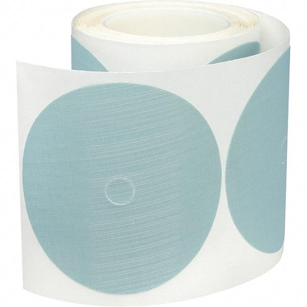 3M - 5" Diam, 10 Grit Trizact Aluminum Oxide Adhesive PSA Disc - Ultra Fine Grade, Blue, Polyester Backing, Flexible, Use with Random Orbital Sanders - Apex Tool & Supply