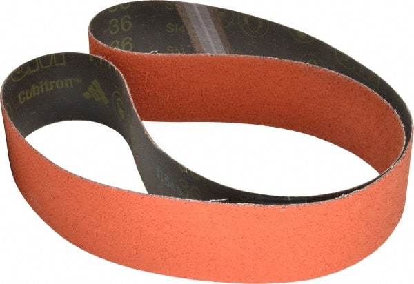 3M - 2-1/2" Wide x 60" OAL, 36 Grit, Ceramic Abrasive Belt - Ceramic, Very Coarse, Coated, YF Weighted Cloth Backing, Wet/Dry, Series 777F - Apex Tool & Supply