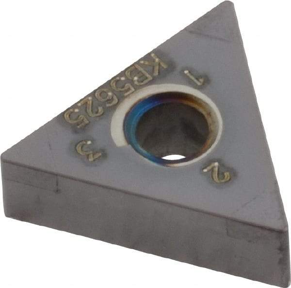 Kennametal - TNGA331 S0425 Grade KB5625 PCBN Turning Insert - TiAlN Finish, 60° Triangle, 3/8" Inscr Circle, 3/16" Thick, 1/64" Corner Radius - Apex Tool & Supply