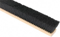 Harper Brush - 24" Medium Duty Tampico Push Broom - 3" Bristle Length, Wood Block, Threaded Handle Connection, Handle Sold Separately - Apex Tool & Supply