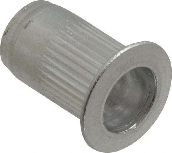 RivetKing - #10-24, 0.02 to 0.13" Grip, 19/64" Drill, Aluminum Standard Rivet Nut - Uncoated, Countersunk Head - Apex Tool & Supply