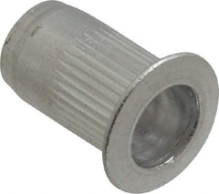 RivetKing - #10-24, 0.02 to 0.13" Grip, 19/64" Drill, Aluminum Standard Rivet Nut - Uncoated, Countersunk Head - Apex Tool & Supply