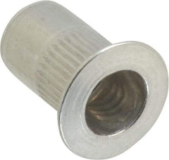 RivetKing - #8-32, 0.02 to 0.08" Grip, 17/64" Drill, Aluminum Standard Rivet Nut - Uncoated, Countersunk Head - Apex Tool & Supply