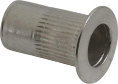 RivetKing - #8-32, 0.08 to 0.13" Grip, 17/64" Drill, Aluminum Standard Rivet Nut - Uncoated, Countersunk Head - Apex Tool & Supply