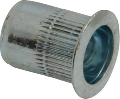 RivetKing - 0.02 to 0.13" Grip, Steel Standard Rivet Nut - Zinc Yellow Dichromate Finish, Countersunk Head - Apex Tool & Supply