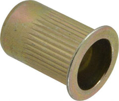 RivetKing - 0.13 to 0.225" Grip, Steel Standard Rivet Nut - Zinc Yellow Dichromate Finish, Countersunk Head - Apex Tool & Supply