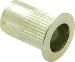 RivetKing - #10-24, 0.02 to 0.13" Grip, Steel Standard Rivet Nut - Zinc Yellow Dichromate Finish, Countersunk Head - Apex Tool & Supply