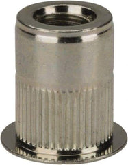 RivetKing - 5/16-18, 0.027 to 0.15" Grip, Steel Standard Rivet Nut - Zinc Yellow Dichromate Finish, Countersunk Head - Apex Tool & Supply