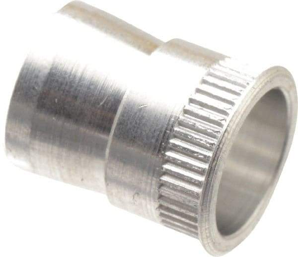 RivetKing - #10-24 UNC, Uncoated, Aluminum Knurled Rivet Nut Inserts - 0.297" to 0.302" Grip, 9/32" Drill Size - Apex Tool & Supply