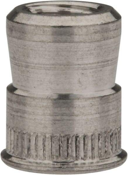 RivetKing - #10-32 UNC, Uncoated, Aluminum Knurled Rivet Nut Inserts - 0.297" to 0.302" Grip, 9/32" Drill Size - Apex Tool & Supply