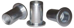 RivetKing - #8-32, 0.12 to 0.16" Grip, #2, Steel Standard Rivet Nut - Zinc Plated, Round Head - Apex Tool & Supply