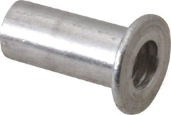 RivetKing - #8-32, 0.12 to 0.16" Grip, #2, Aluminum Standard Rivet Nut - Uncoated, Round Head - Apex Tool & Supply