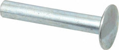 RivetKing - Size 8-30 Dome Head Steel Flush on Both Sides Blind Rivet - Steel Mandrel, 1-5/8" to 1-7/8" Grip, 5/8" Head Diam, 0.255" Min Hole Diam, 1.57" Length Under Head, 1/4" Body Diam - Apex Tool & Supply