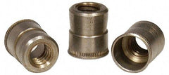 RivetKing - M3x0.50 Metric Coarse, Uncoated, Aluminum Knurled Rivet Nut Inserts - 0.02" to 0.13" Grip, 3/16" Drill Size - Apex Tool & Supply
