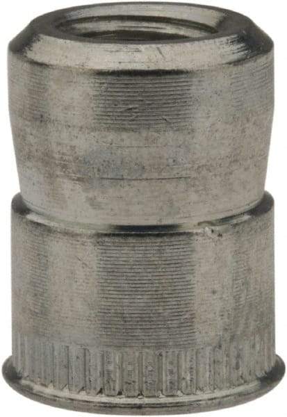 RivetKing - M6x1.00 Metric Coarse, Zinc-Plated, Steel Knurled Rivet Nut Inserts - 0.02" to 0.13" Grip, 3/8" Drill Size - Apex Tool & Supply
