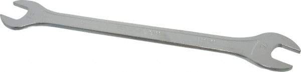 Facom - 14mm x 15mm Standard Extra Thin Open End Wrench - 8-17/64" OAL, Double End, Satin Finish, 15° Head Angle - Apex Tool & Supply