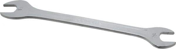 Facom - 18mm x 19mm Standard Extra Thin Open End Wrench - 9-51/64" OAL, Double End, Satin Finish, 15° Head Angle - Apex Tool & Supply
