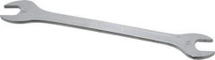 Facom - 18mm x 19mm Standard Extra Thin Open End Wrench - 9-51/64" OAL, Double End, Satin Finish, 15° Head Angle - Apex Tool & Supply
