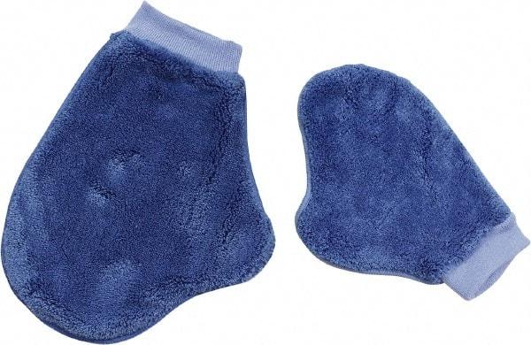 PRO-SOURCE - 9-1/2" Long Microfiber Cleaning & Dusting Mitt - Blue, for Dusting - Apex Tool & Supply