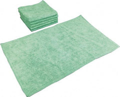 PRO-SOURCE - Reusable Microfiber Wipes - Packet, 16" x 27" Sheet Size, Green - Apex Tool & Supply
