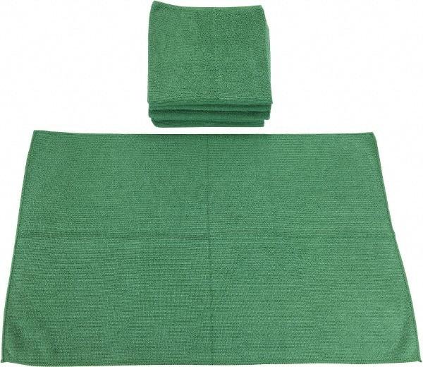PRO-SOURCE - Reusable Microfiber Wipes - Packet, 16" x 24" Sheet Size, Green - Apex Tool & Supply