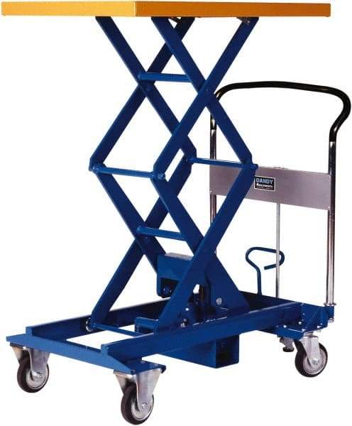 Southworth - 770 Lb Capacity Portable Foot-Operated Scissor Lift Table - 13.6" to 49-4/5" Lift Height, 35.81" Platform Length x 23.59" Platform Width - Apex Tool & Supply