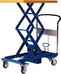 Southworth - 770 Lb Capacity Portable Foot-Operated Scissor Lift Table - 13.6" to 49-4/5" Lift Height, 35.81" Platform Length x 23.59" Platform Width - Apex Tool & Supply