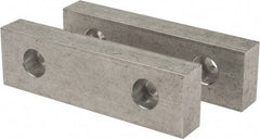 Gibraltar - 5-1/8" Wide x 1-1/2" High x 3/4" Thick, Flat/No Step Vise Jaw - Soft, Aluminum, Fixed Jaw, Compatible with 5" Vises - Apex Tool & Supply