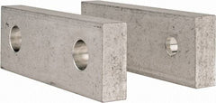 Gibraltar - 6" Wide x 2" High x 3/4" Thick, Flat/No Step Vise Jaw - Soft, Aluminum, Fixed Jaw, Compatible with 6" Vises - Apex Tool & Supply