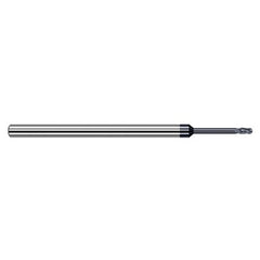 ‎3/32″ Dia. × 1/8″ Shank × 0.139″ DOC × 2-1/2″ OAL, Carbide AlTiN, Stub , 4 Flute, Ballnose End Mill - Exact Industrial Supply