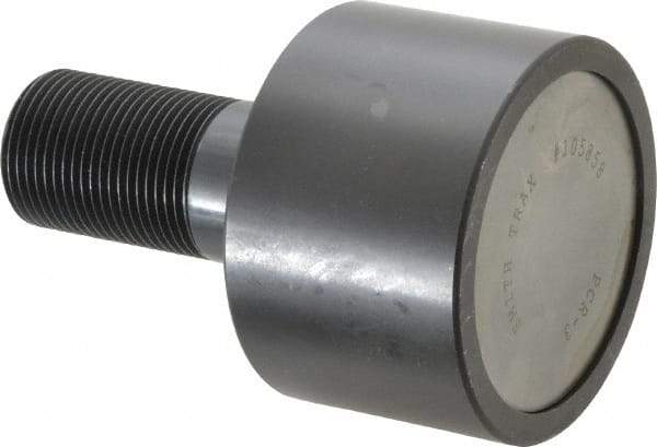 Accurate Bushing - 3" Roller Diam x 2" Width, 1-1/4" Stud Diam x 2-1/2" Length, Plain Load Roller - Steel, 1-3/4" Thread Length, 1-1/4-12 Thread, 14,300 Lb Dynamic Cap, 16,000 Lb Static Cap - Apex Tool & Supply