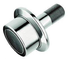 Accurate Bushing - 3-1/2" Roller Diam x 2" Width, 1-1/4" Stud Diam x 2-3/4" Length, Flanged Load Roller - Steel, 1-3/4" Thread Length, 1-1/4-12 Thread, 14,300 Lb Dynamic Cap, 16,000 Lb Static Cap - Apex Tool & Supply