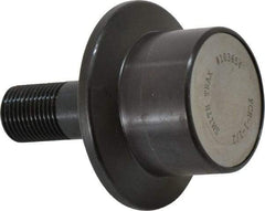 Accurate Bushing - 1-1/2" Roller Diam x 1-3/16" Width, 5/8" Stud Diam x 1-1/2" Length, Flanged Load Roller - Steel, 3/4" Thread Length, 5/8-18 Thread, 2,520 Lb Dynamic Cap, 1,370 Lb Static Cap - Apex Tool & Supply