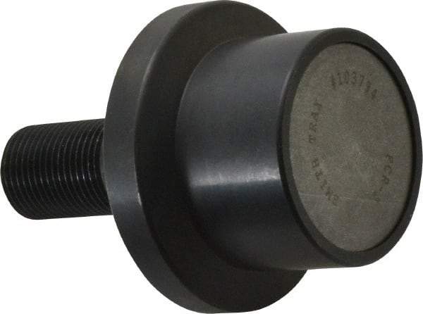 Accurate Bushing - 2" Roller Diam x 1-11/16" Width, 7/8" Stud Diam x 2" Length, Flanged Load Roller - Steel, 1-1/4" Thread Length, 7/8-14 Thread, 3,490 Lb Dynamic Cap, 2,000 Lb Static Cap - Apex Tool & Supply