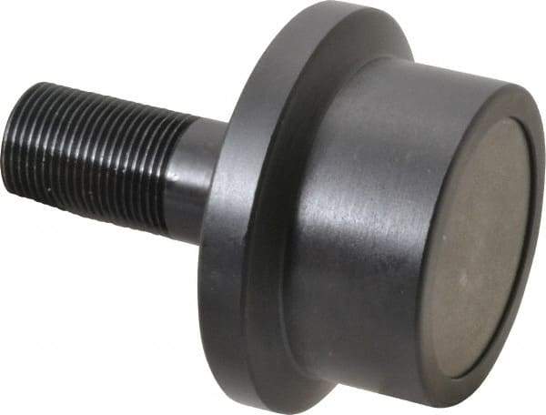 Accurate Bushing - 2-1/2" Roller Diam x 1-11/16" Width, 1" Stud Diam x 2-1/4" Length, Flanged Load Roller - Steel, 1-1/2" Thread Length, 1-14 Thread, 5,120 Lb Dynamic Cap, 3,120 Lb Static Cap - Apex Tool & Supply