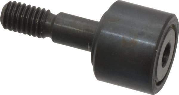 Made in USA - 1/2" Roller Diam x 3/8" Width, 3/16" Stud Diam x 5/8" Length, Stud Cam Follower - Steel, 1/4" Thread Length, 10-32 Thread, 544 Lb Dynamic Cap - Apex Tool & Supply
