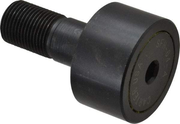 Made in USA - 2" Roller Diam x 1-1/8" Width, 7/8" Stud Diam x 2" Length, Stud Cam Follower - Steel, 1" Thread Length, 7/8-14 Thread, 6,472 Lb Dynamic Cap - Apex Tool & Supply