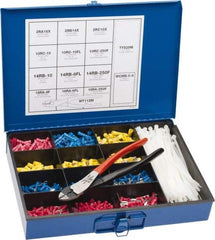 Thomas & Betts - 1,102 Piece, Terminal Kit - 22 to 10 AWG Compatible Wire Size - Apex Tool & Supply