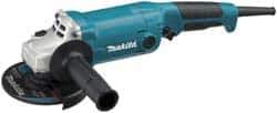 Makita - 5" Wheel Diam, 11,000 RPM, Corded Angle & Disc Grinder - 5/8-11 Spindle, 120 Volts, 10.5 Amps, Front Exhaust - Apex Tool & Supply
