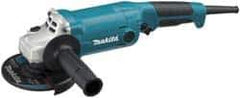 Makita - 5" Wheel Diam, 11,000 RPM, Corded Angle & Disc Grinder - 5/8-11 Spindle, 120 Volts, 10.5 Amps, Front Exhaust - Apex Tool & Supply