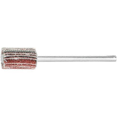 PFERD - 3/8" Diam x 5/8" Face Width, Aluminum Oxide Coated Mounted Flap Wheel - 1/8" Shank Mount, 60 Grit, 75,000 Max RPM - Apex Tool & Supply
