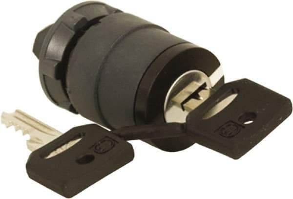 Schneider Electric - 22mm Mount Hole, 3 Position, Key Operated, Selector Switch Only - Black, Maintained (MA), Nonilluminated, Shock, Vibration and Water Resistant - Apex Tool & Supply