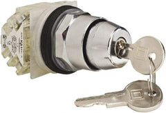 Schneider Electric - 1.18 Inch Mount Hole, 2 Position, Knob and Pushbutton Operated, Selector Switch - Black, Maintained (MA), 2NO/2NC, Weatherproof and Dust and Oil Resistant - Apex Tool & Supply