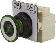 Schneider Electric - 30mm Mount Hole, Extended Straight, Pushbutton Switch Only - Green Pushbutton, Maintained (MA) - Apex Tool & Supply