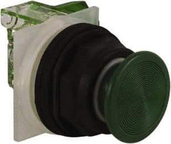 Schneider Electric - 30mm Mount Hole, Extended Straight, Pushbutton Switch with Contact Block - Green Pushbutton, Momentary (MO) - Apex Tool & Supply