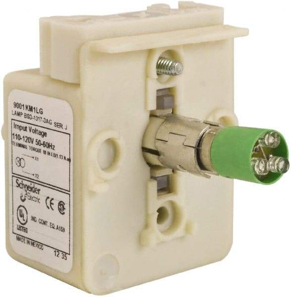 Schneider Electric - 110-120 VAC Green Lens LED Light Module - Apex Tool & Supply