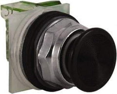 Schneider Electric - 30mm Mount Hole, Extended Straight, Pushbutton Switch with Contact Block - Black Pushbutton, Momentary (MO) - Apex Tool & Supply