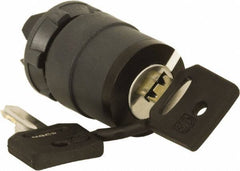 Schneider Electric - 22mm Mount Hole, 2 Position, Key Operated, Selector Switch Only - Black, Maintained (MA), Nonilluminated, Shock, Vibration and Water Resistant - Apex Tool & Supply